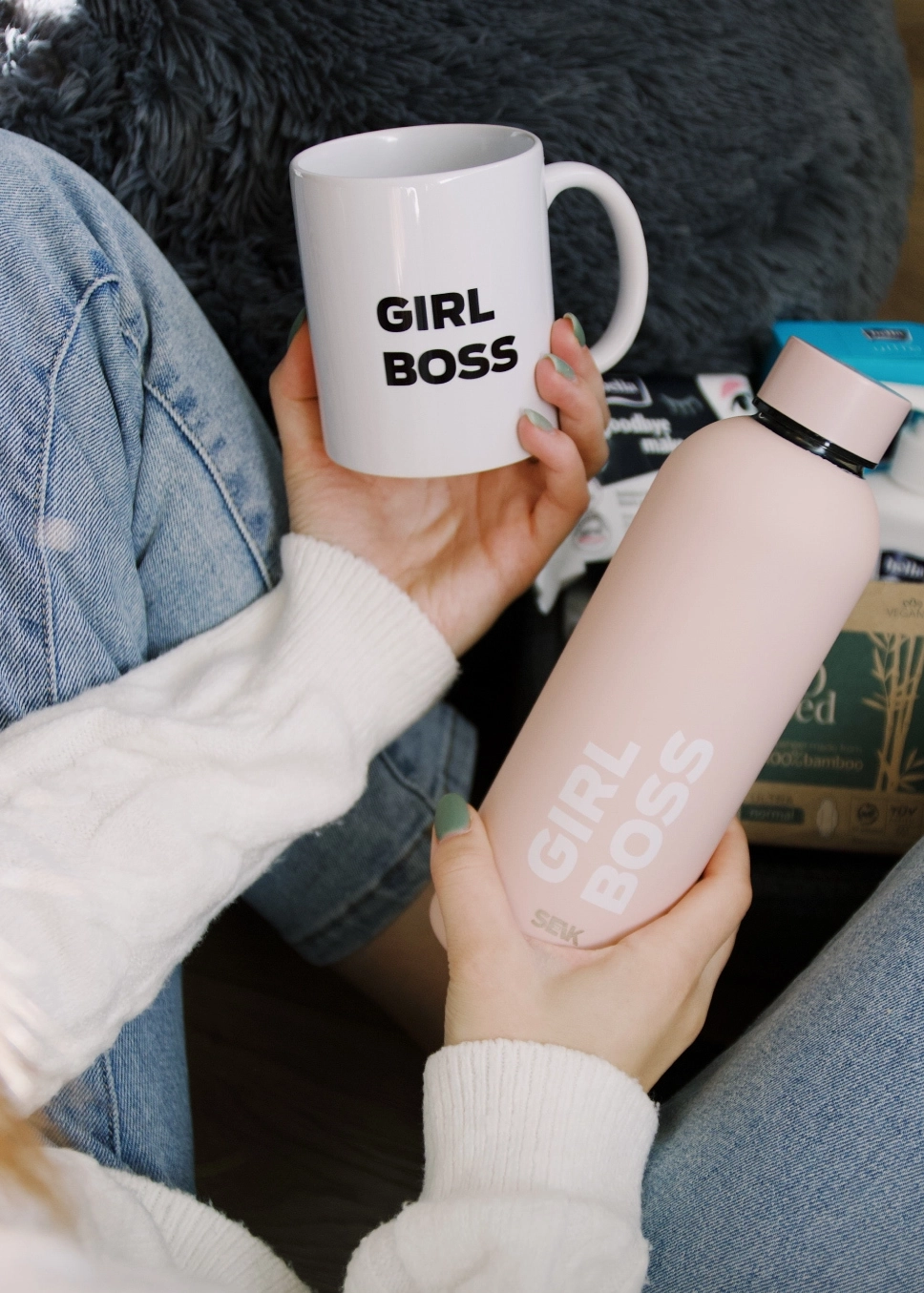 Šalica z dizajnom - girl boss - slika 5