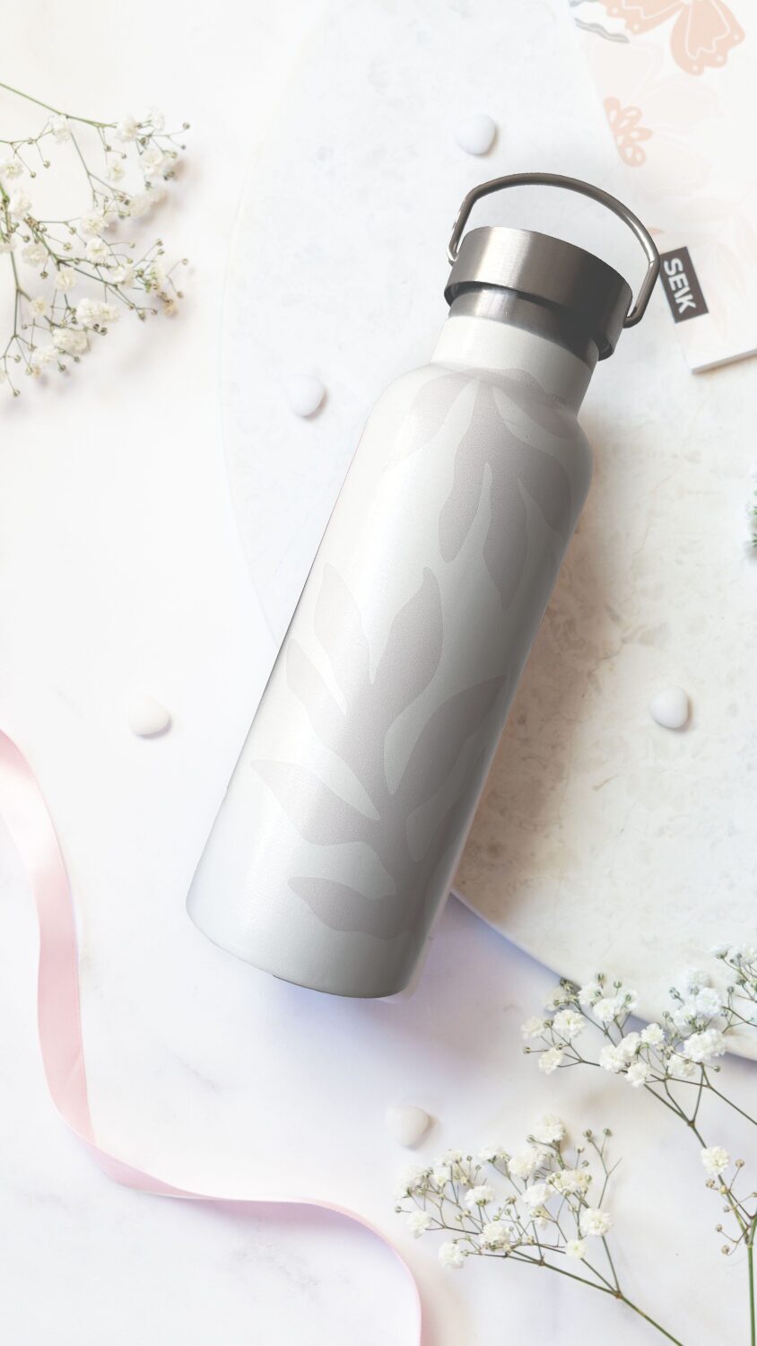 Flaška za vodo/Termovka - Peščeni listi (500ml) (bež)