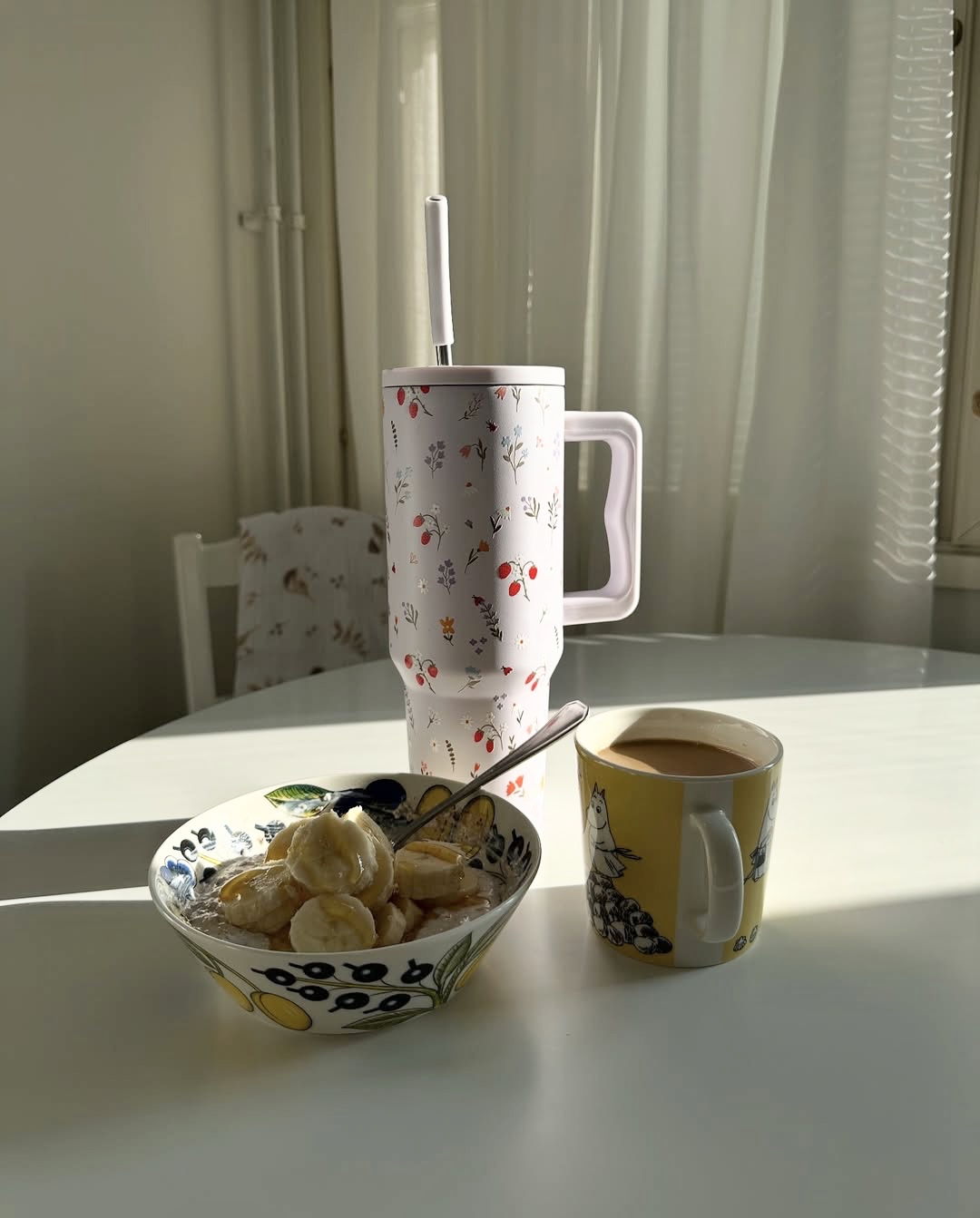 Tumbler - Beli s potiskom rož (1200ml) - slika 8