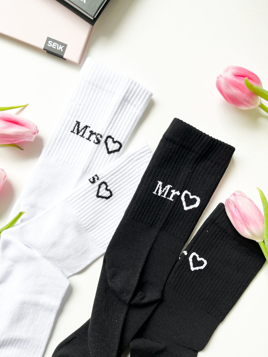 Nogavice za pare - Mr in Mrs (paket zanjo in zanj)