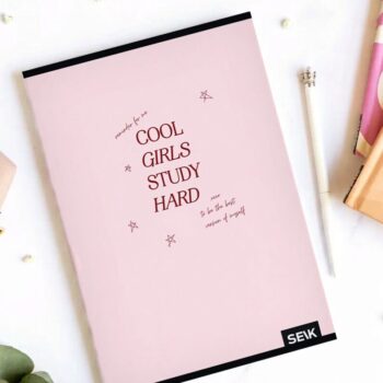 Karirasti zvezek A5 (36 listov) - cool girls study hard